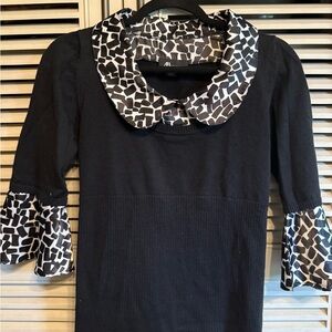 AB Studio Black and White Blouse